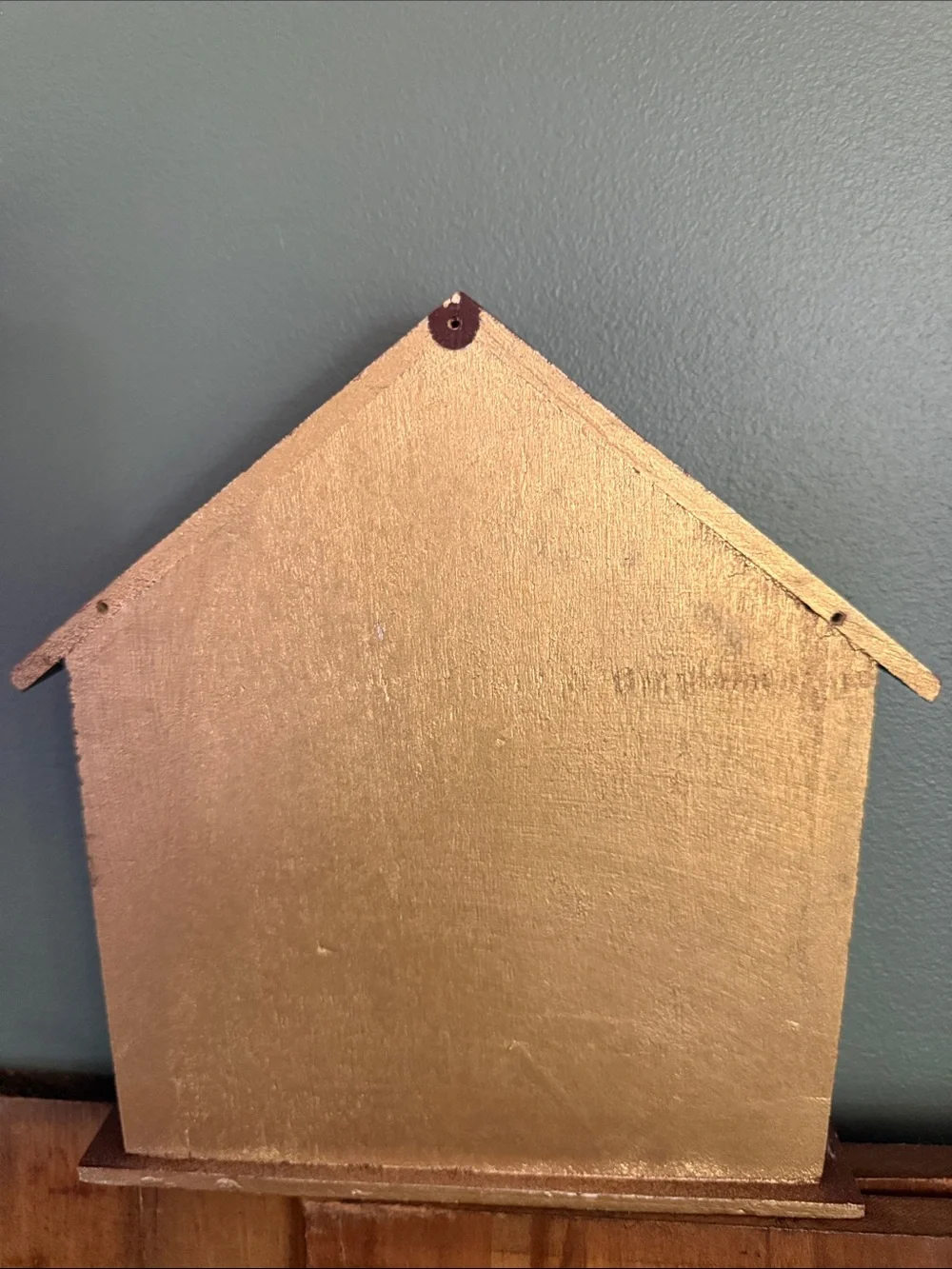 Vintage 9” wood House Display Shelf